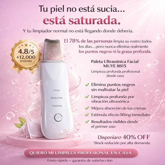 DermaGlow Pro™ – Paleta Ultrasónica Facial 24K