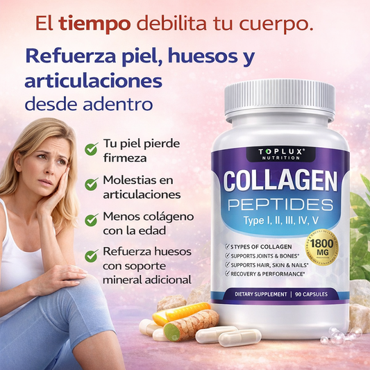 ColágenPro 5X™ - Soporte integral para huesos, articulaciones y firmeza de la piel.