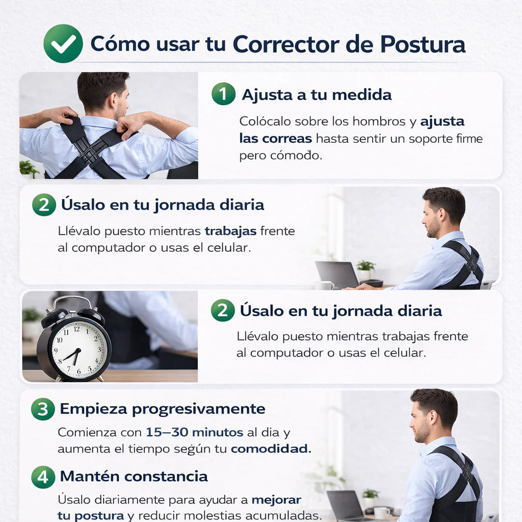 PostureFix Pro™ - Reduce encorvamiento y tensión muscular