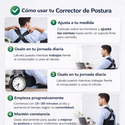 PostureFix Pro™ - Reduce encorvamiento y tensión muscular