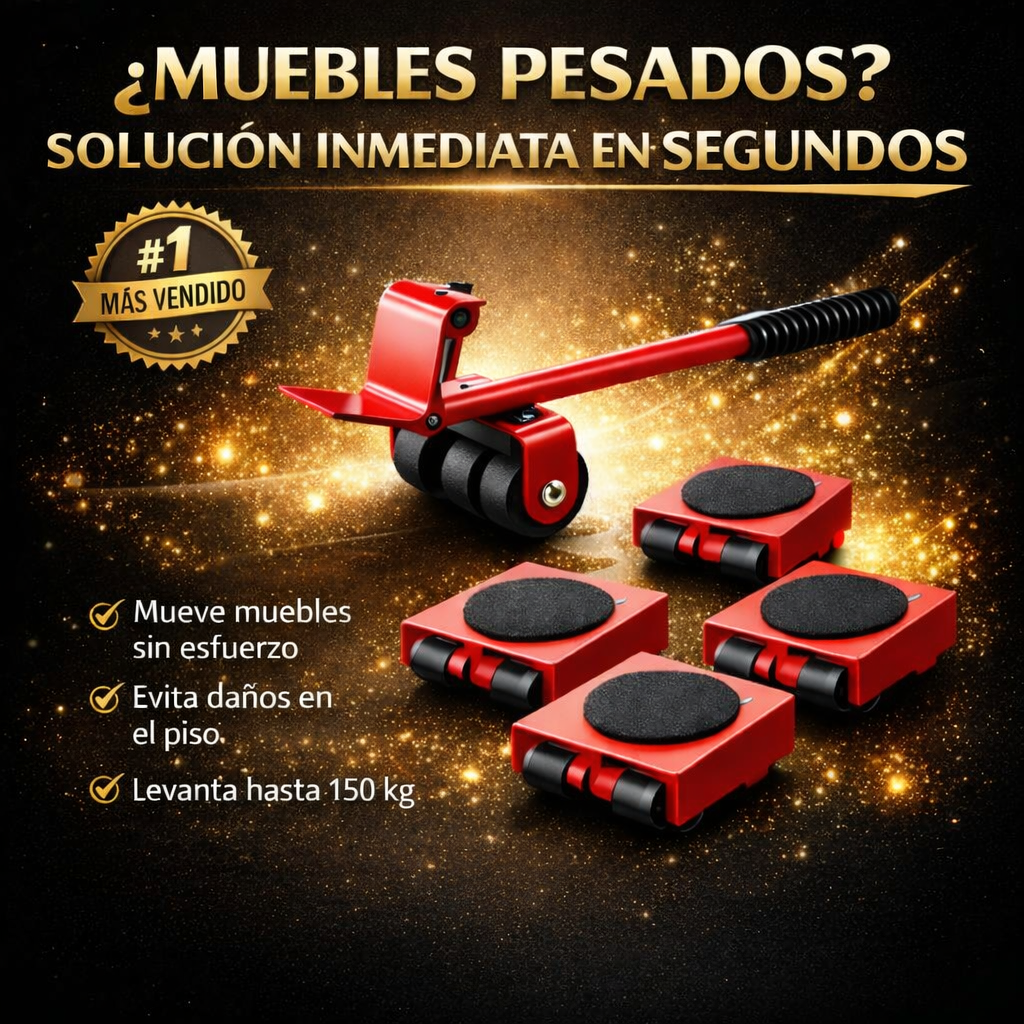 MoveLift Pro™ – Kit Movedor de Muebles con Palanca y Ruedas